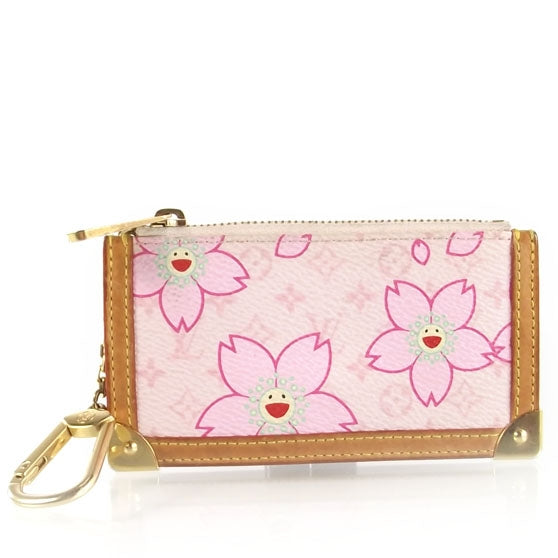 Louis Vuitton Monogram Cherry Blossom Key Pouch Pink 1 of 5
