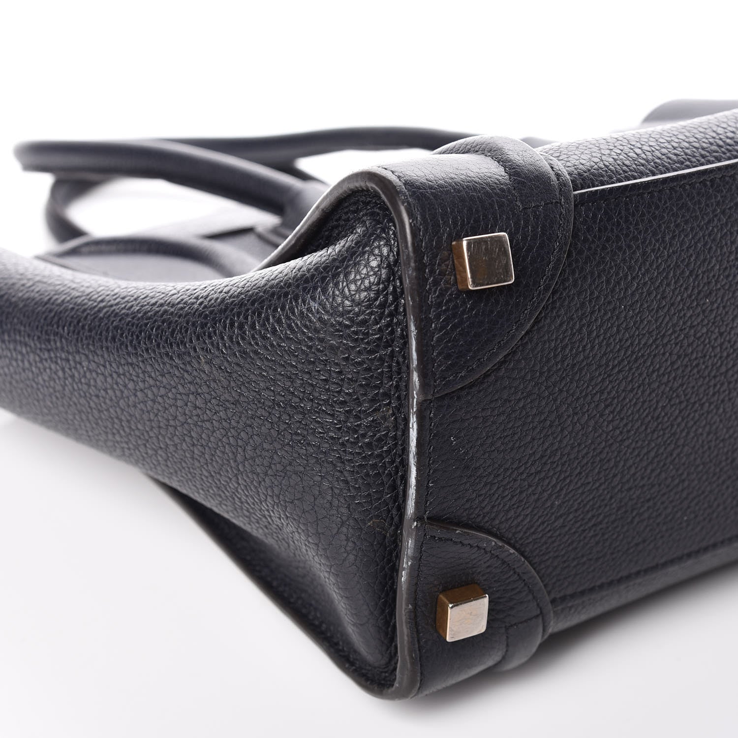 Celine Drummed Calfskin Micro Luggage Midnight 11 of 14