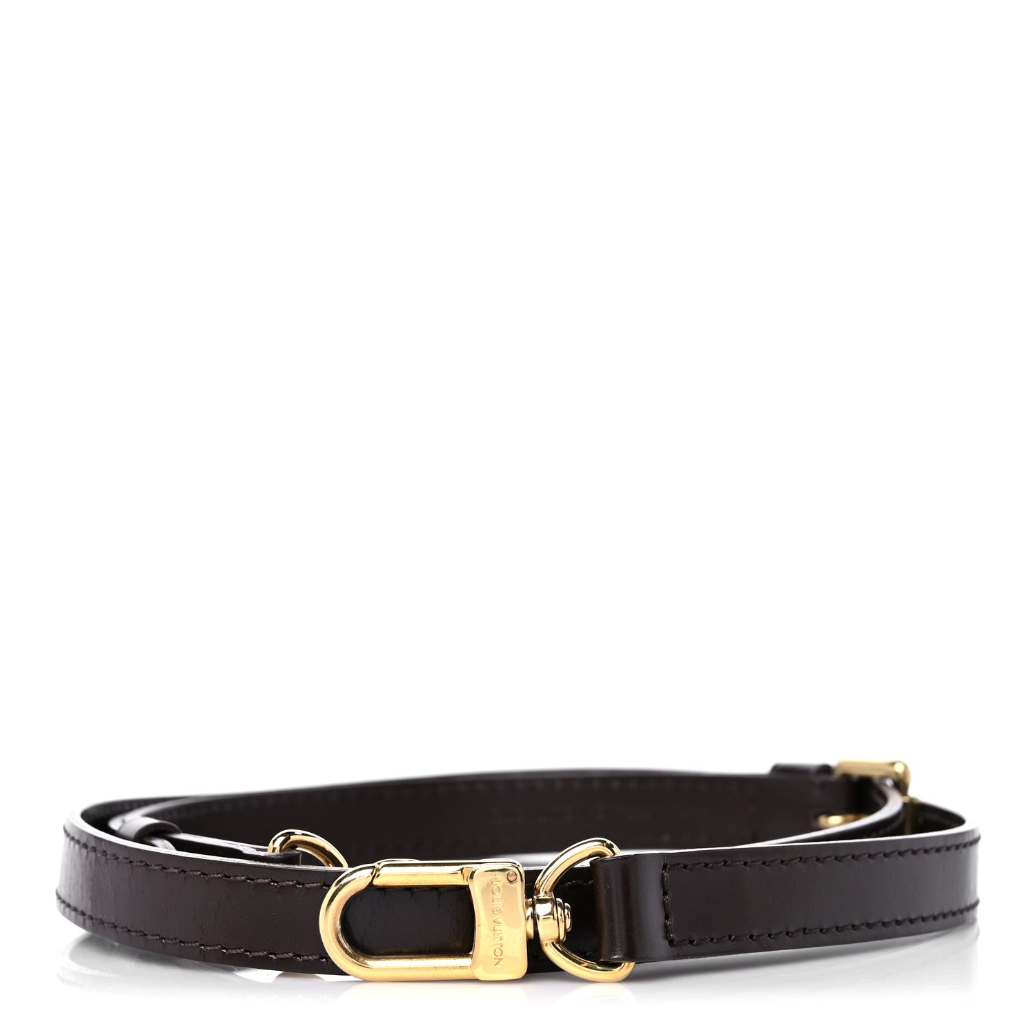 Louis Vuitton Calfskin 16mm Adjustable Shoulder Strap Brown 1 of 6