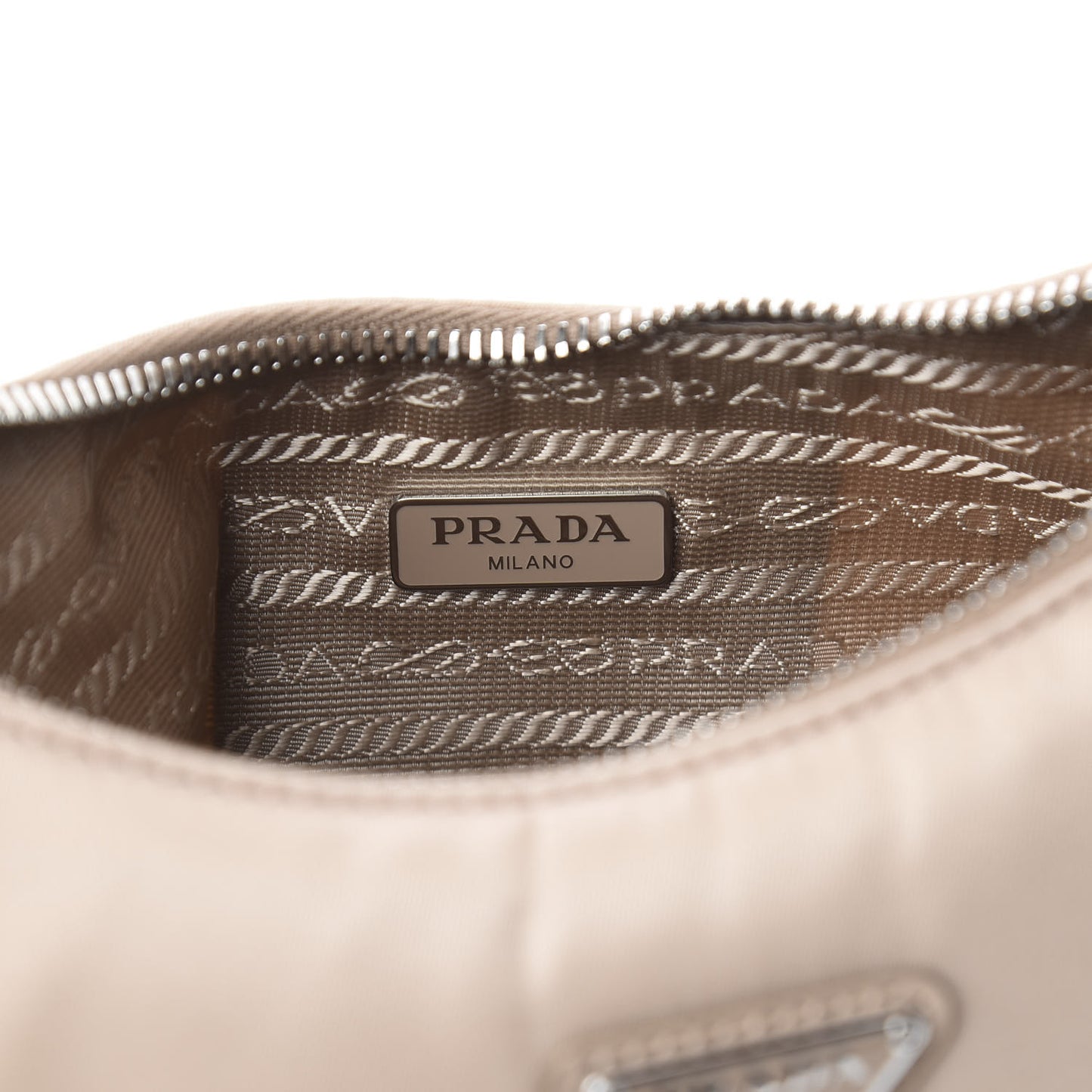 Re-Nylon Saffiano Mini Re-Edition 2005 Bag Cammeo