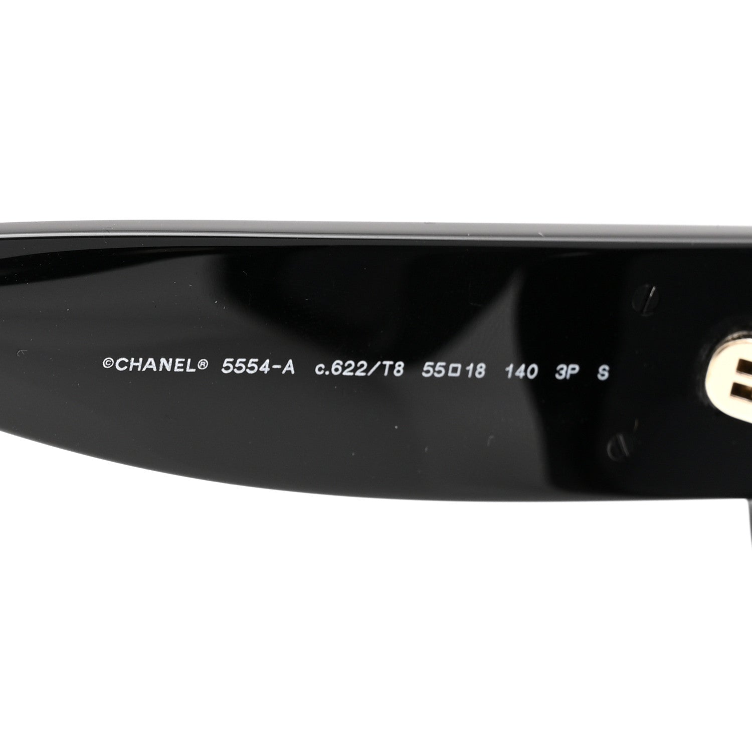 Chanel Acetate Rectangle Sunglasses 5554-A Black 5 of 8