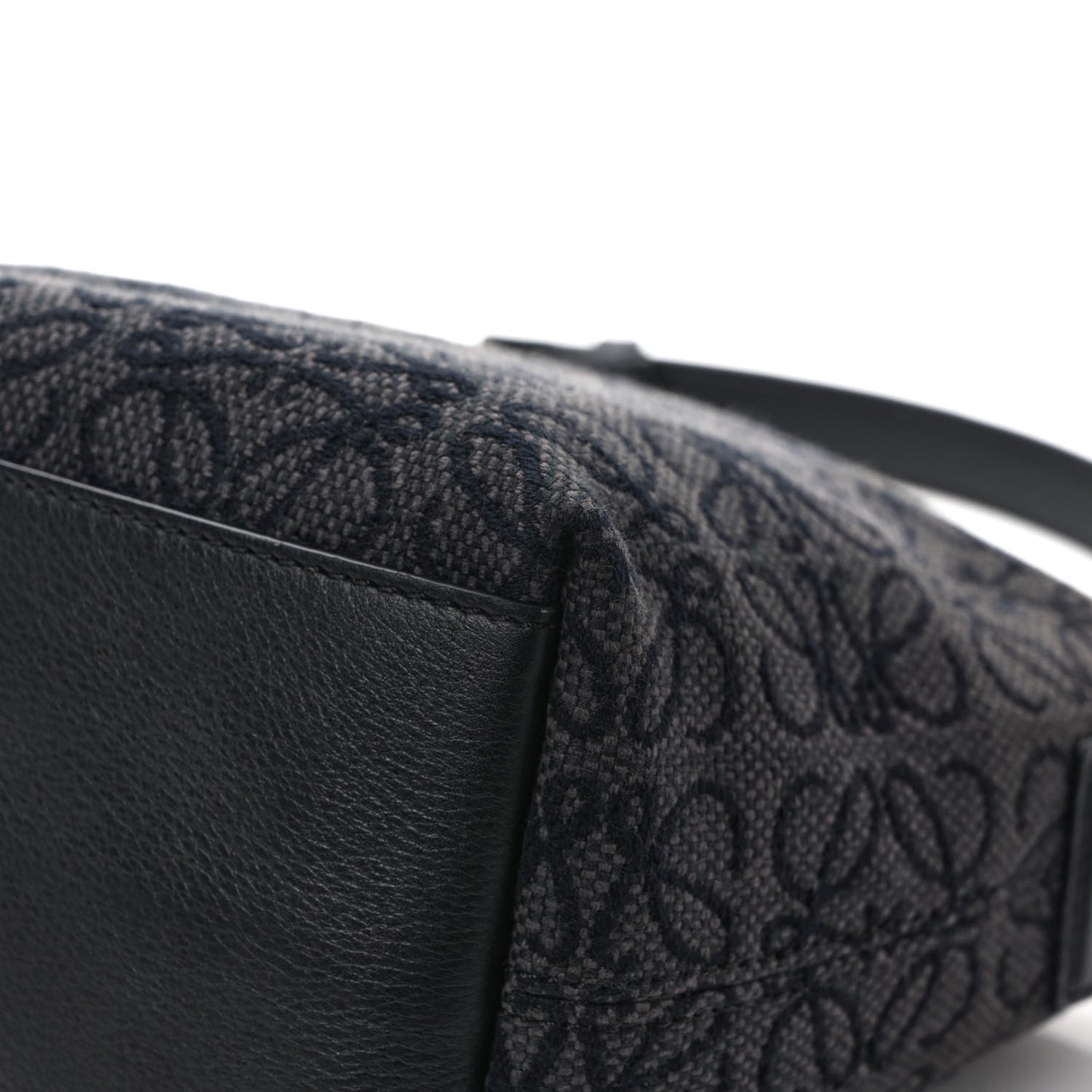 Jacquard Anagram Calfskin Small Cubi Bag Anthracite Black