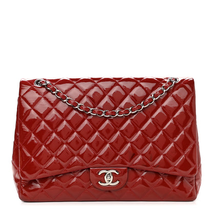 Chanel Patent Quilted Maxi Double Flap Red 1 of 16
