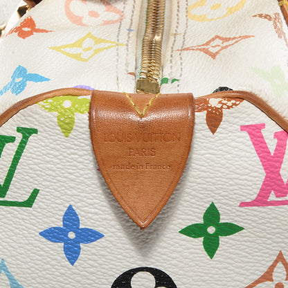 Louis Vuitton Monogram Multicolor Speedy 30 White 5 of 8