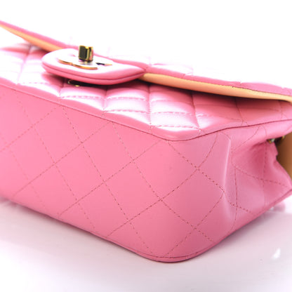 Chanel Lambskin Quilted Mini Rectangular Flap Pink Yellow 9 of 10