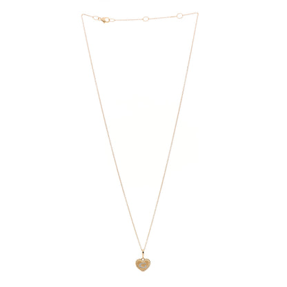 David Yurman 18K Yellow Gold Diamond Heart Initial G Charm Necklace 2 of 3