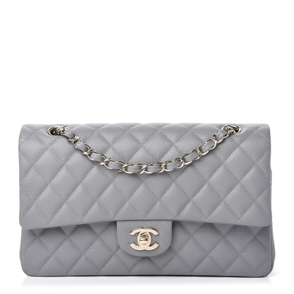 Chanel Caviar Quilted Medium Double Flap Grey 1 of 12