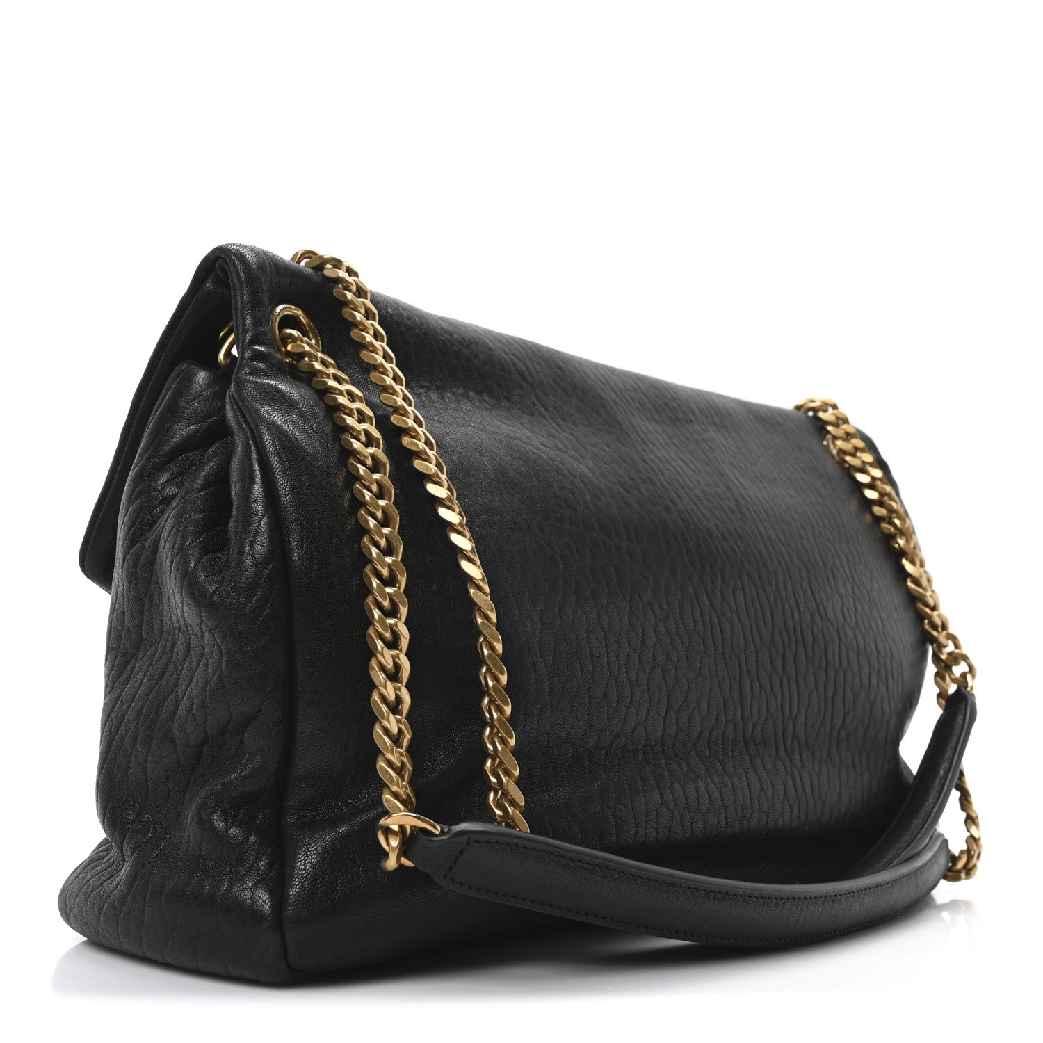 Saint Laurent Grained Lambskin Large Calypso Black 3 of 10