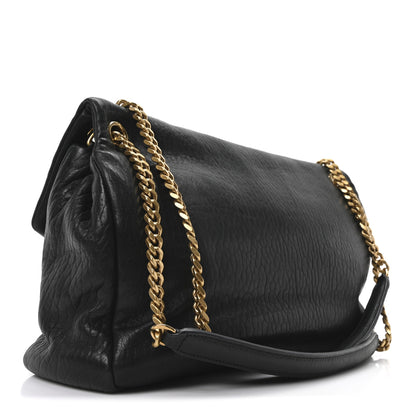 Saint Laurent Grained Lambskin Large Calypso Black 3 of 10