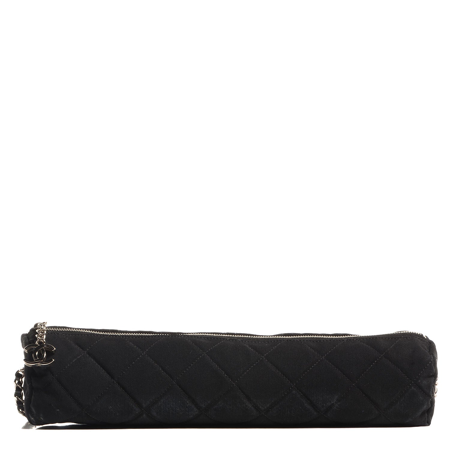 Chanel Nylon Large Umbrella with Crossbody Quilted Nylon Chain Pouch Black 7 of 11