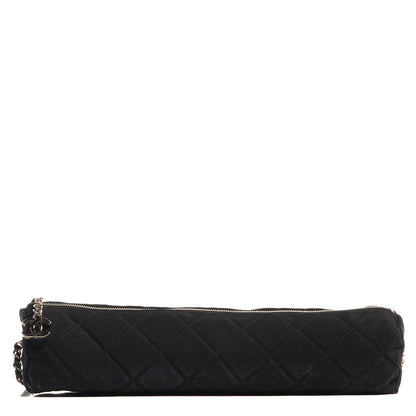 Chanel Nylon Large Umbrella with Crossbody Quilted Nylon Chain Pouch Black 7 of 11