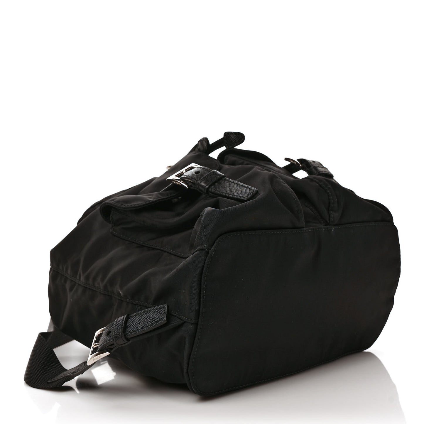 Tessuto Nylon Saffiano Small Backpack Black