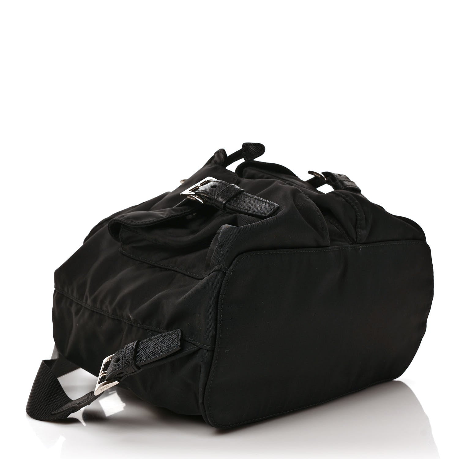 Prada Tessuto Nylon Saffiano Small Backpack Black 4 of 9
