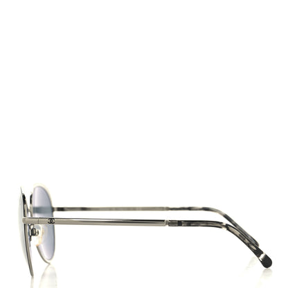 Chanel Round Spring Sunglasses 4206 Silver 3 of 7