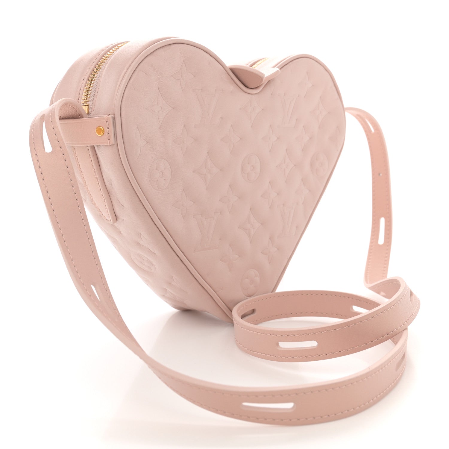 Louis Vuitton Lambskin Embossed Monogram Fall In Love Sac Coeur Light Pink 3 of 10