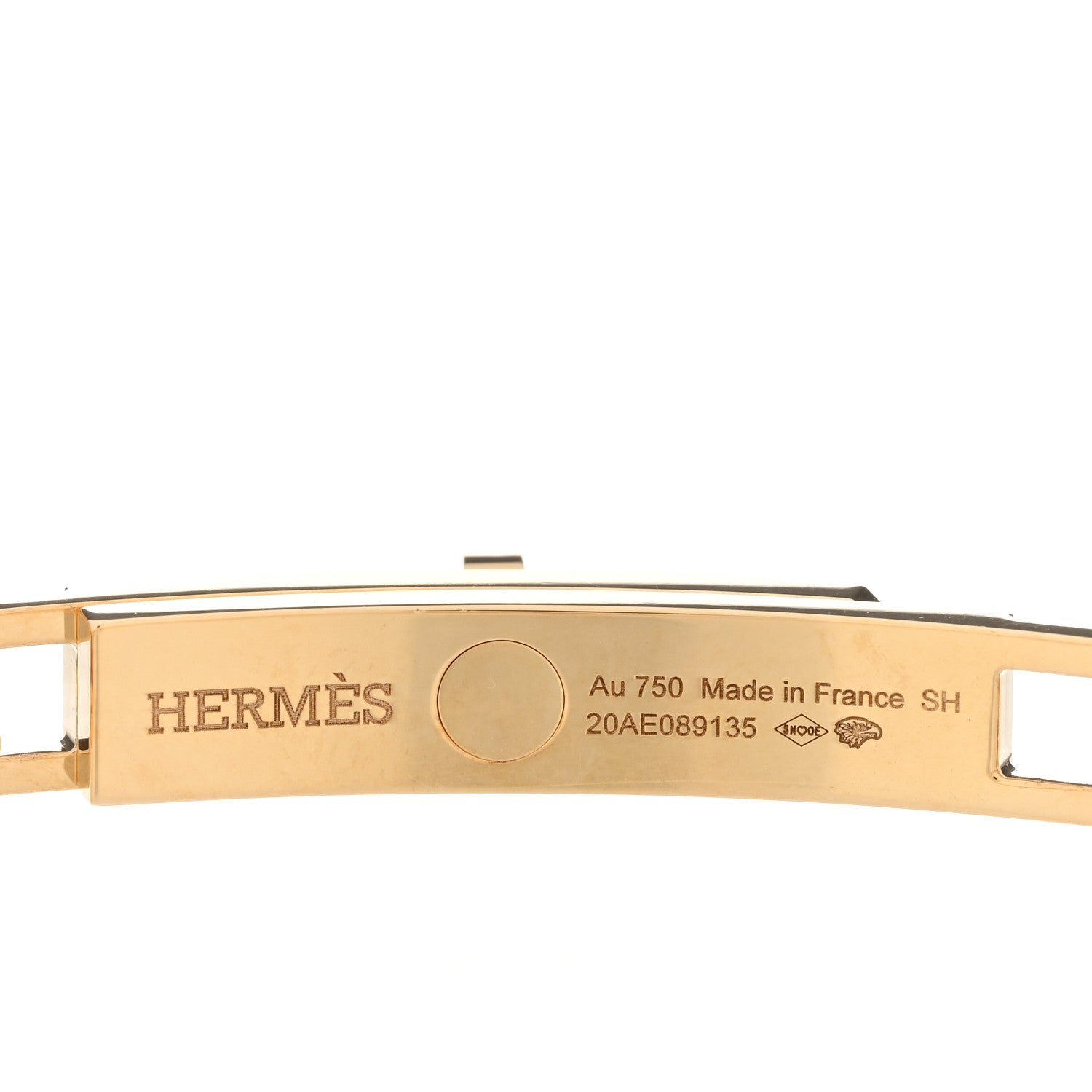 Hermes 18K Yellow Gold Diamond Pave PM Kelly Chaine Bracelet SH 4 of 4