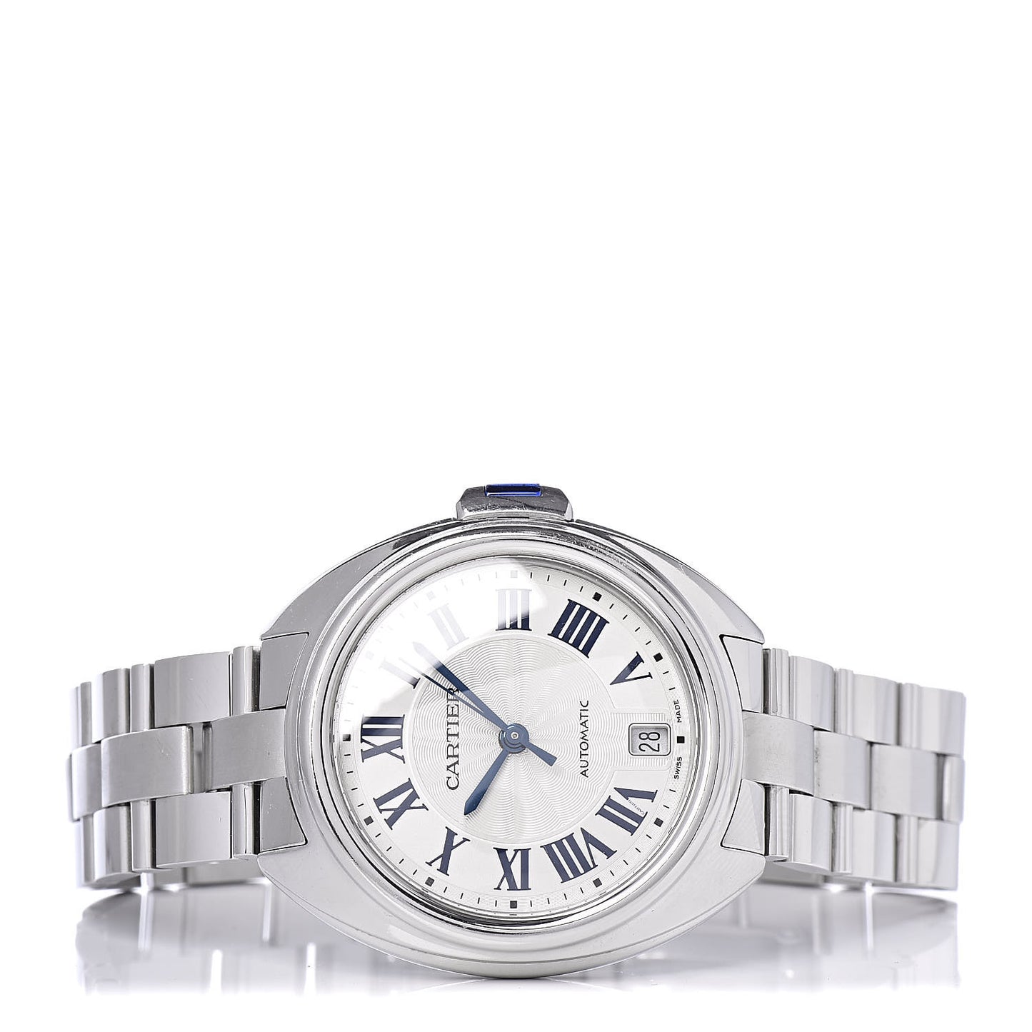 Stainless Steel 35mm Cle De Automatic Watch