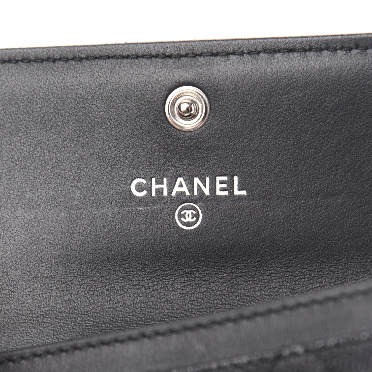 Chanel Calfskin Quilted Boy Flap Card Holder Black 6 of 9