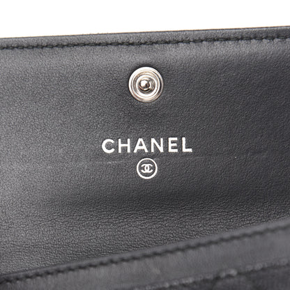 Chanel Calfskin Quilted Boy Flap Card Holder Black 6 of 9