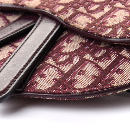 Christian Dior Oblique Saddle Pouch Bordeaux 9 of 11