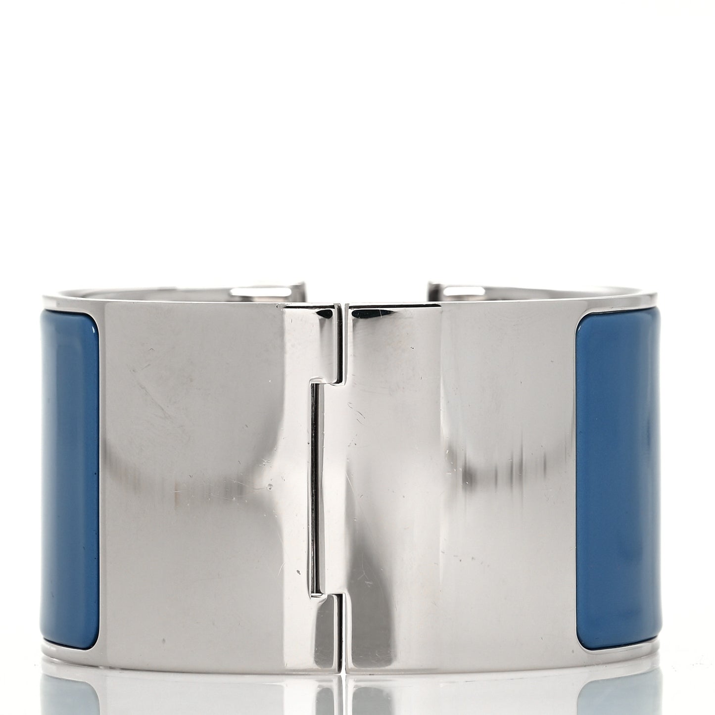 Enamel Extra Wide Clic Clac H Bracelet PM Bleu Turquin