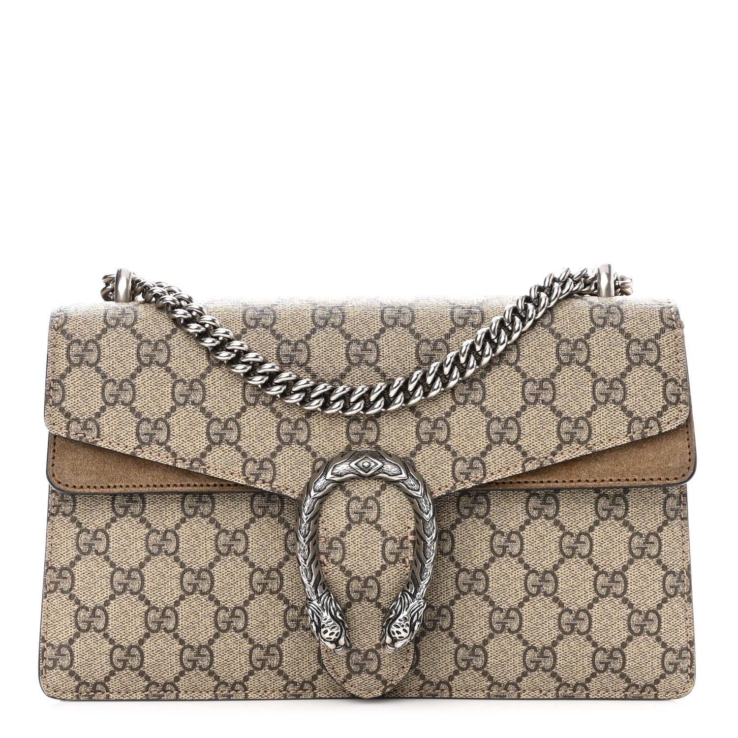 Gucci GG Supreme Monogram Small Dionysus Shoulder Bag Taupe 1 of 12