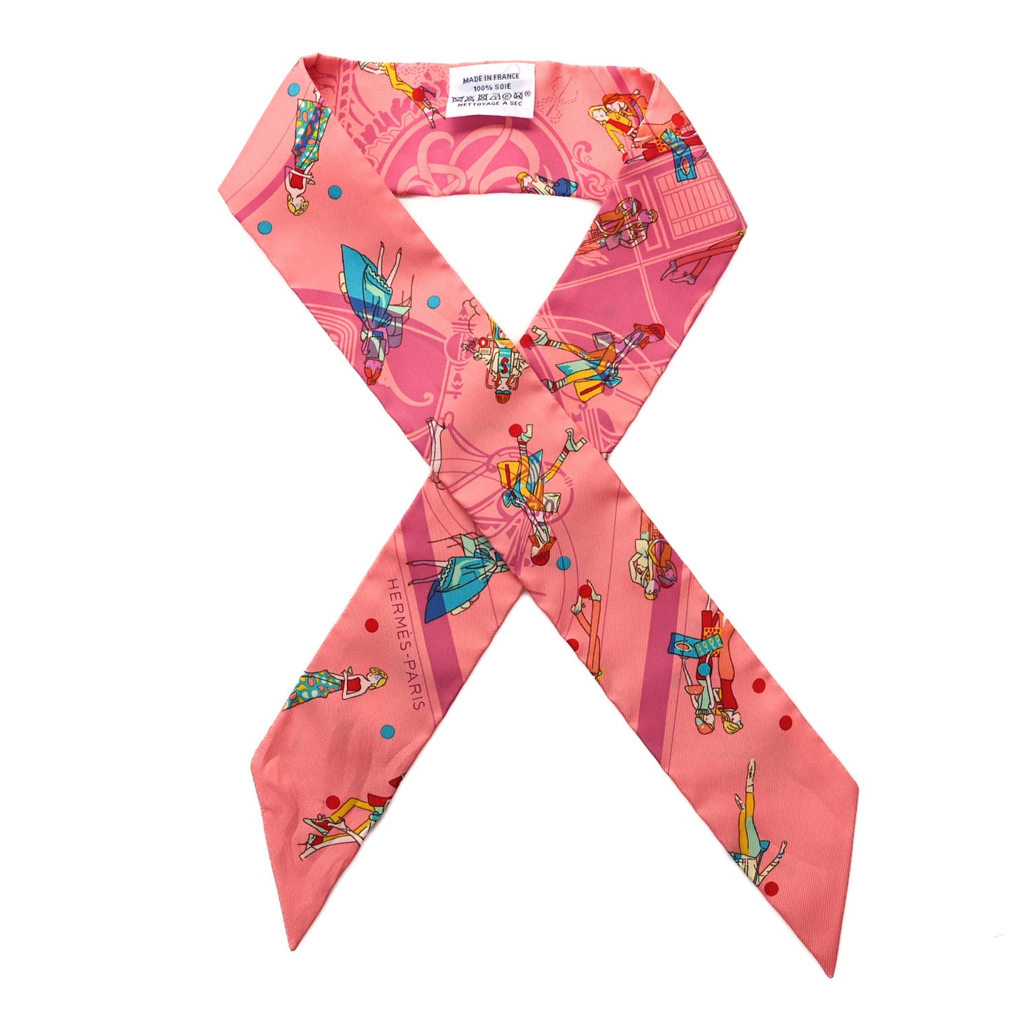 Silk Ex-Libris Les Parisiennes Twilly Rose Malabar Jaune