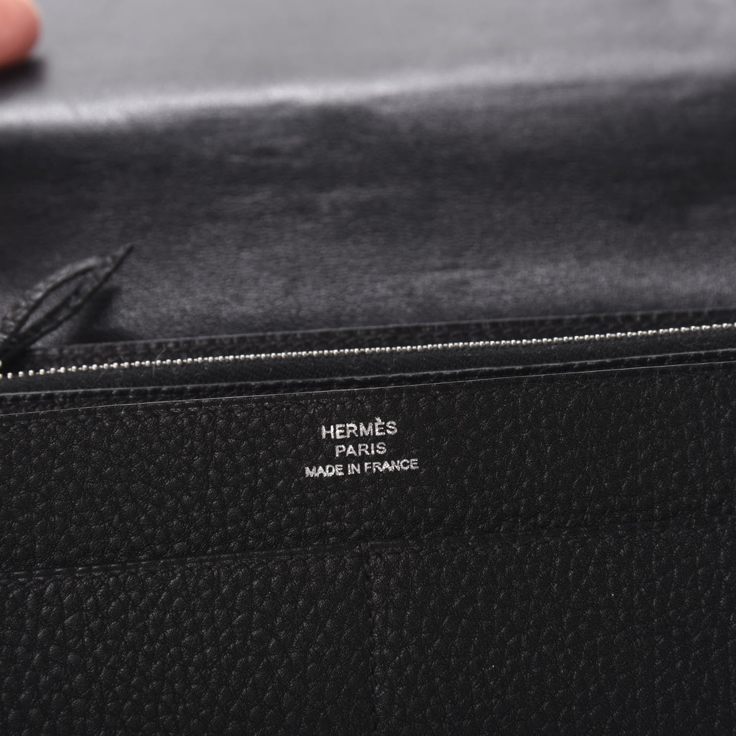 Hermes Togo Dogon Duo Wallet Black 8 of 10