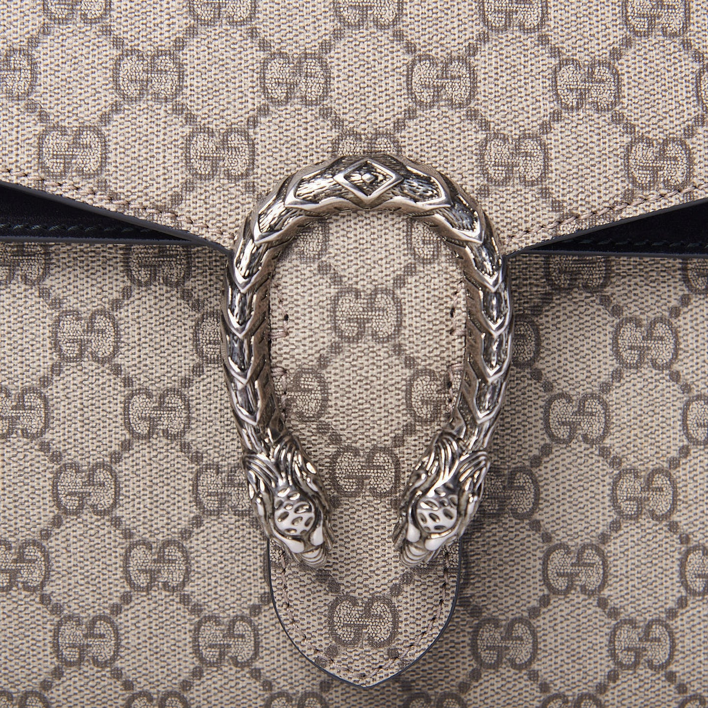 GG Supreme Monogram Medium Dionysus Shoulder Bag Black