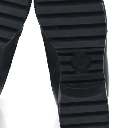 Louis Vuitton Suede Calfskin Jacquard Since 1854 Laureate Platform Desert Boots 40 Black 6 of 8