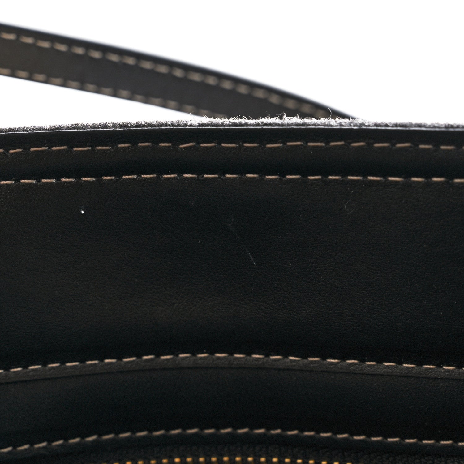 Chloe Felt Calfskin Small Woody Ribbon Tote With Strap Cashmere Grey 9 of 9