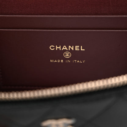 Chanel Caviar Quilted Top Handle Slim Vanity With Chain Black 6 of 11
