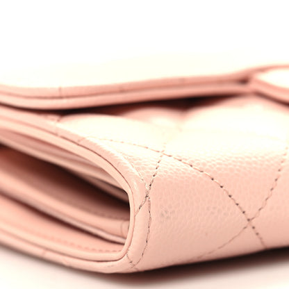 Chanel Caviar Quilted Medium Flap Wallet Light Pink 10 of 12