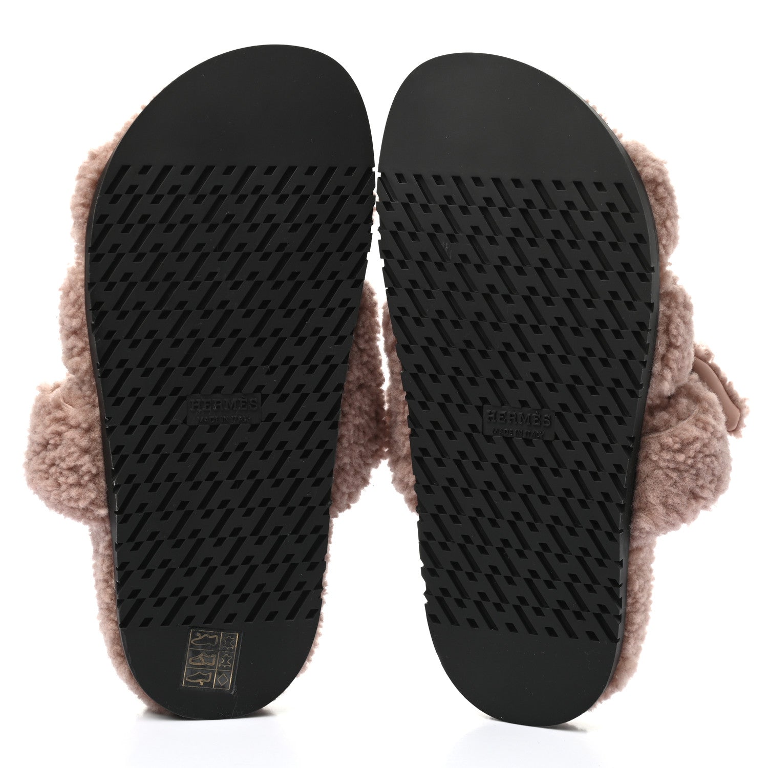 Hermes Woolskin Womens Chypre Sandals 35.5 Bois De Santal 7 of 7