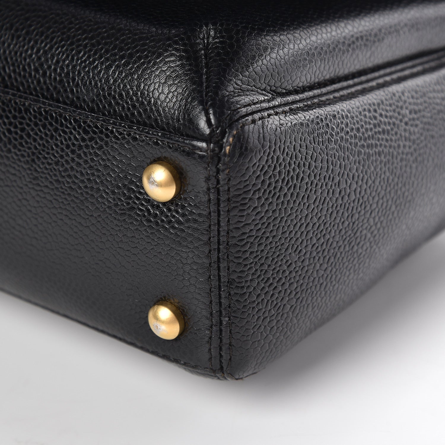Chanel Caviar CC Stitched Medium Flap Shoulder Bag Black 15 of 15