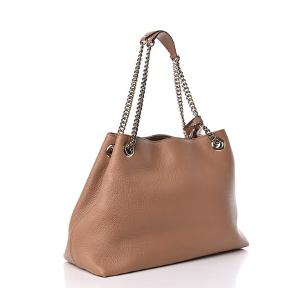 Gucci Pebbled Calfskin Medium Soho Chain Shoulder Bag Camelia 3 of 18
