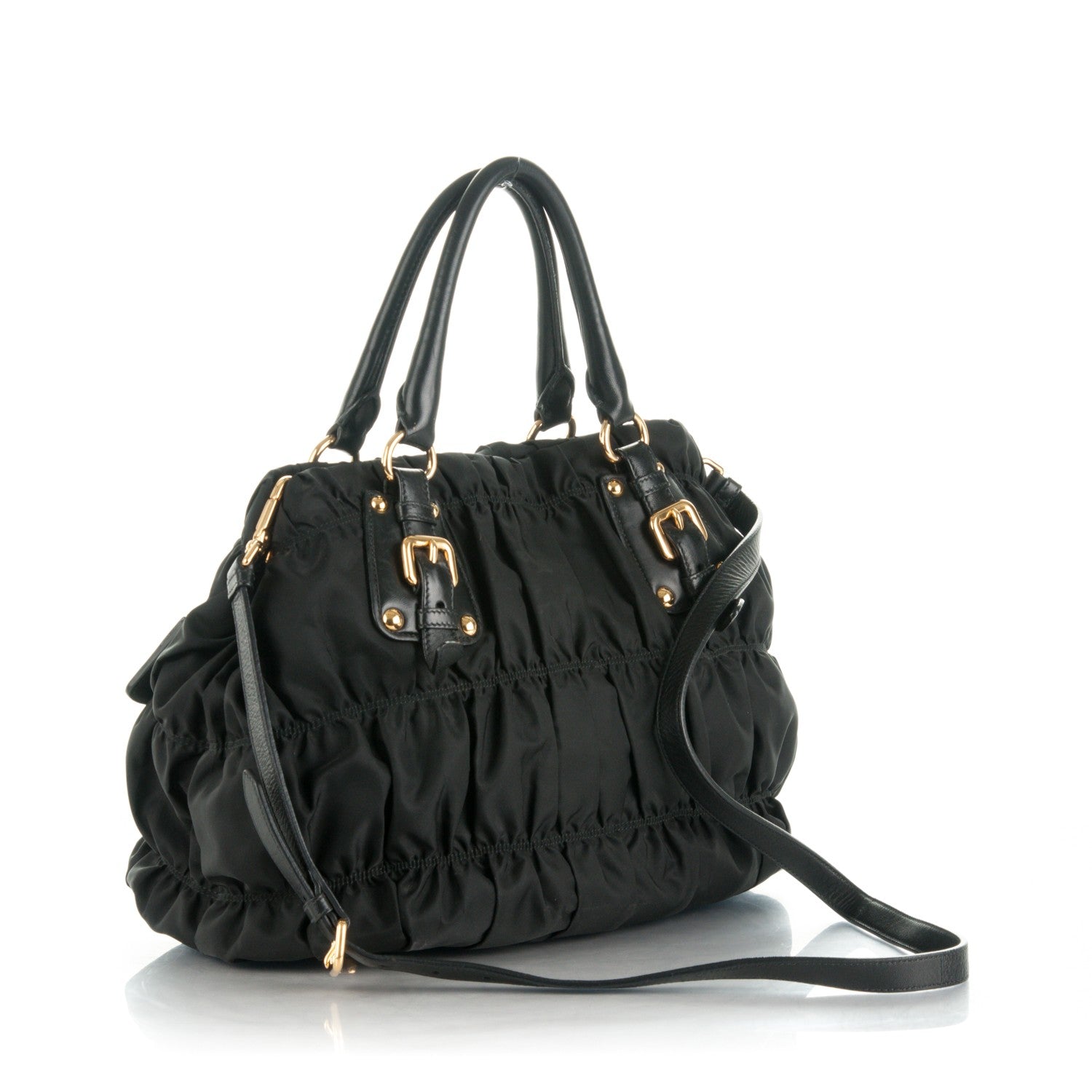Prada Tessuto Nylon Gaufre Tote Nero Black 4 of 9