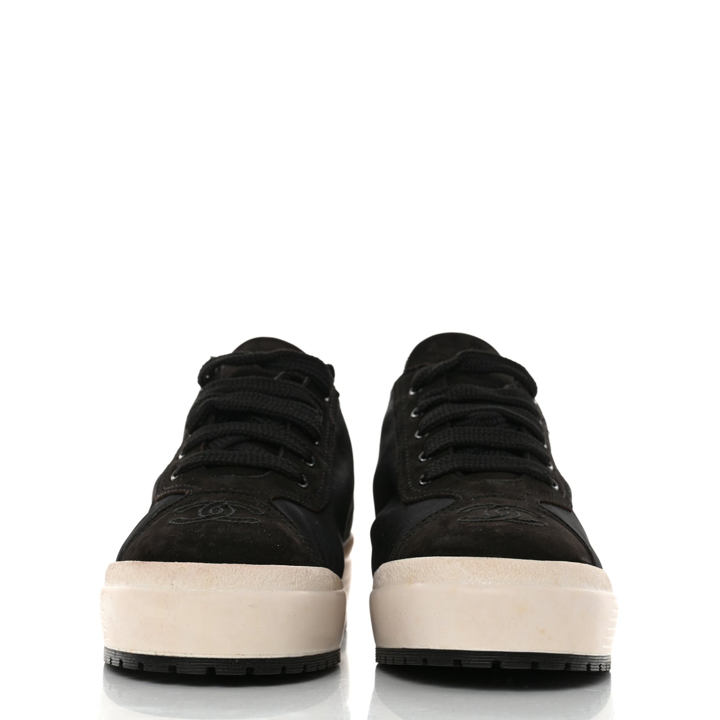 Nylon Suede CC Sneakers 38 Black