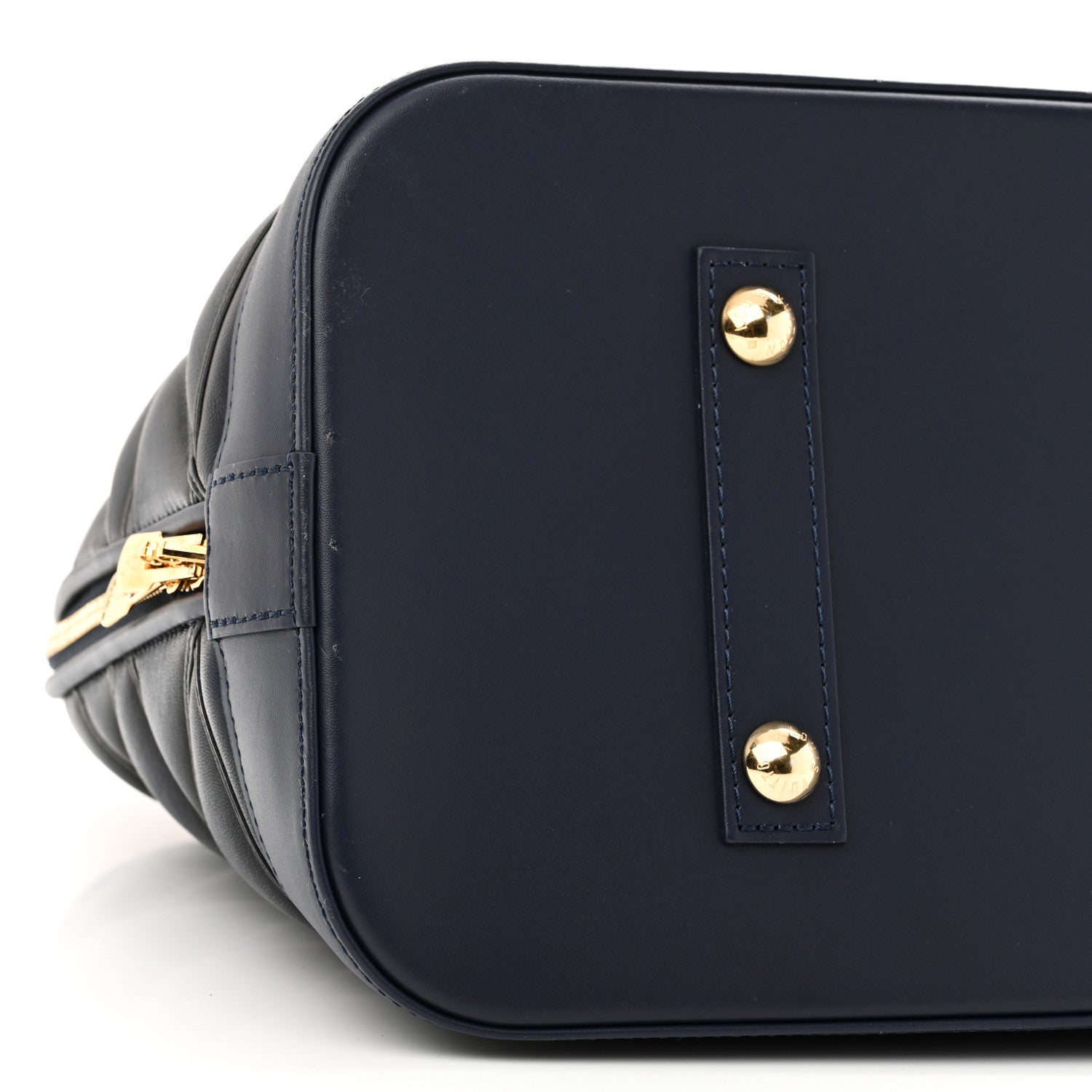 Louis Vuitton Lambskin Malletage Alma GM Navy Blue 8 of 9