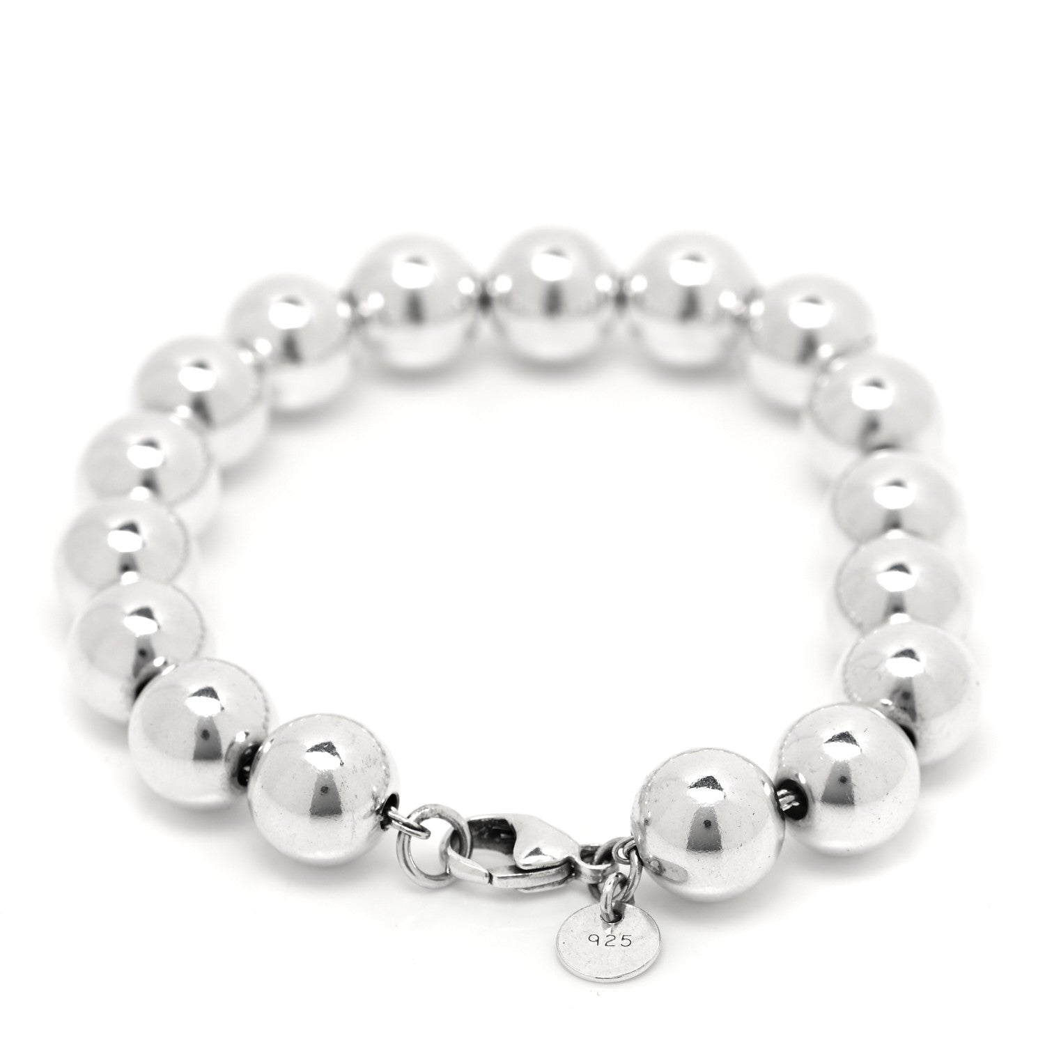 Tiffany Sterling Silver 10mm HardWear Ball Bracelet 3 of 5
