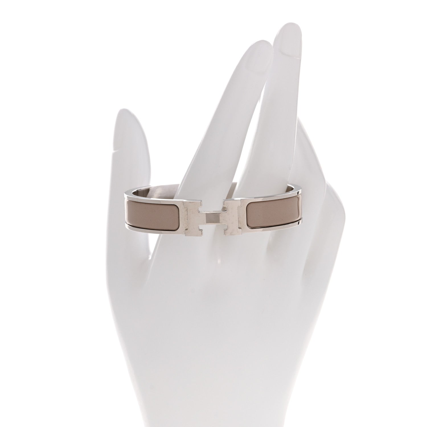 Hermes Enamel Narrow Clic Clac H Bracelet PM Marron Glace 2 of 5