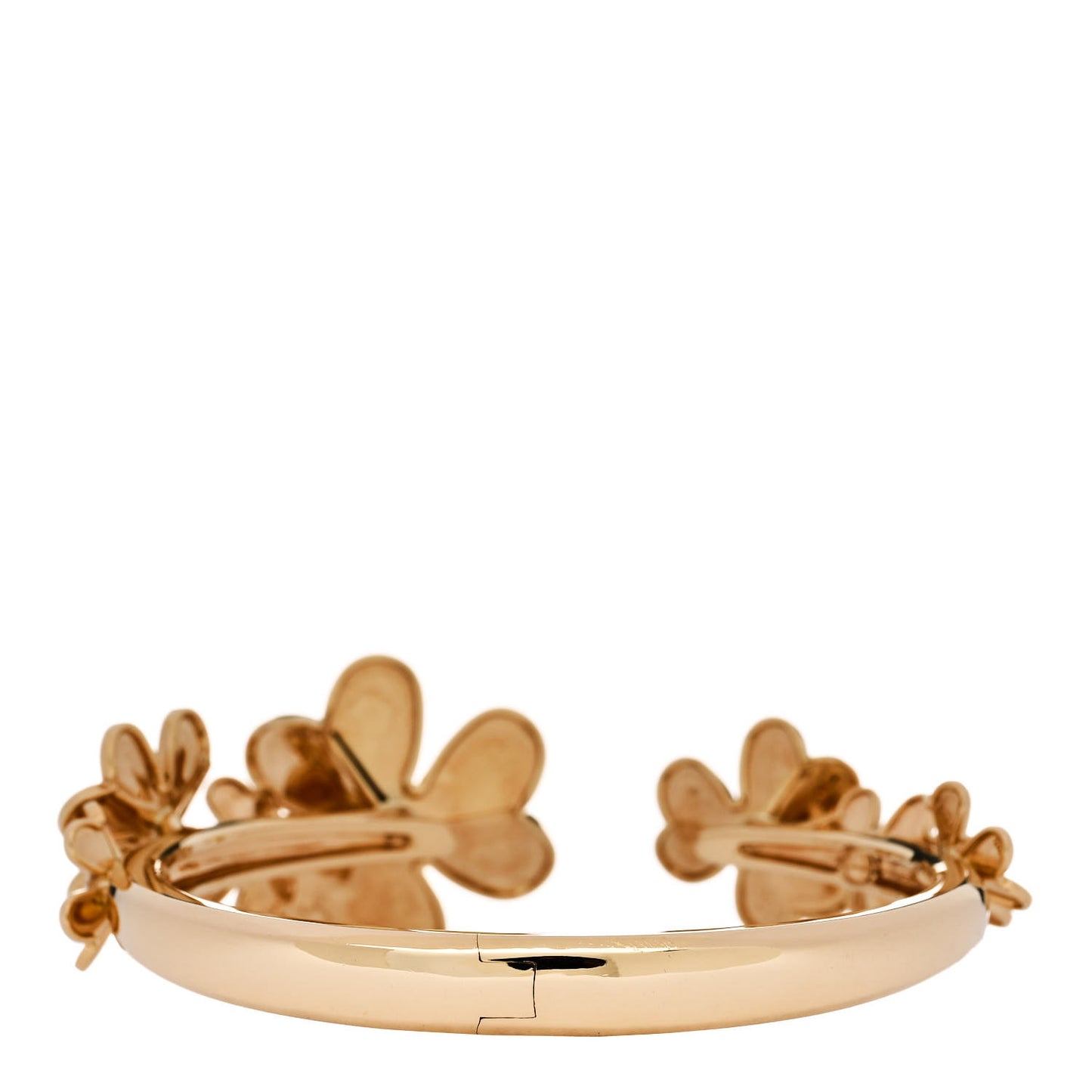 18K Yellow Gold Diamond Small Frivole 7 Flowers Bracelet S