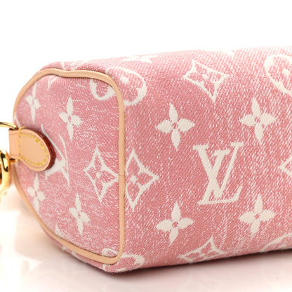 Louis Vuitton Monogram Jacquard Denim Nano Speedy Bandouliere Pink 8 of 10