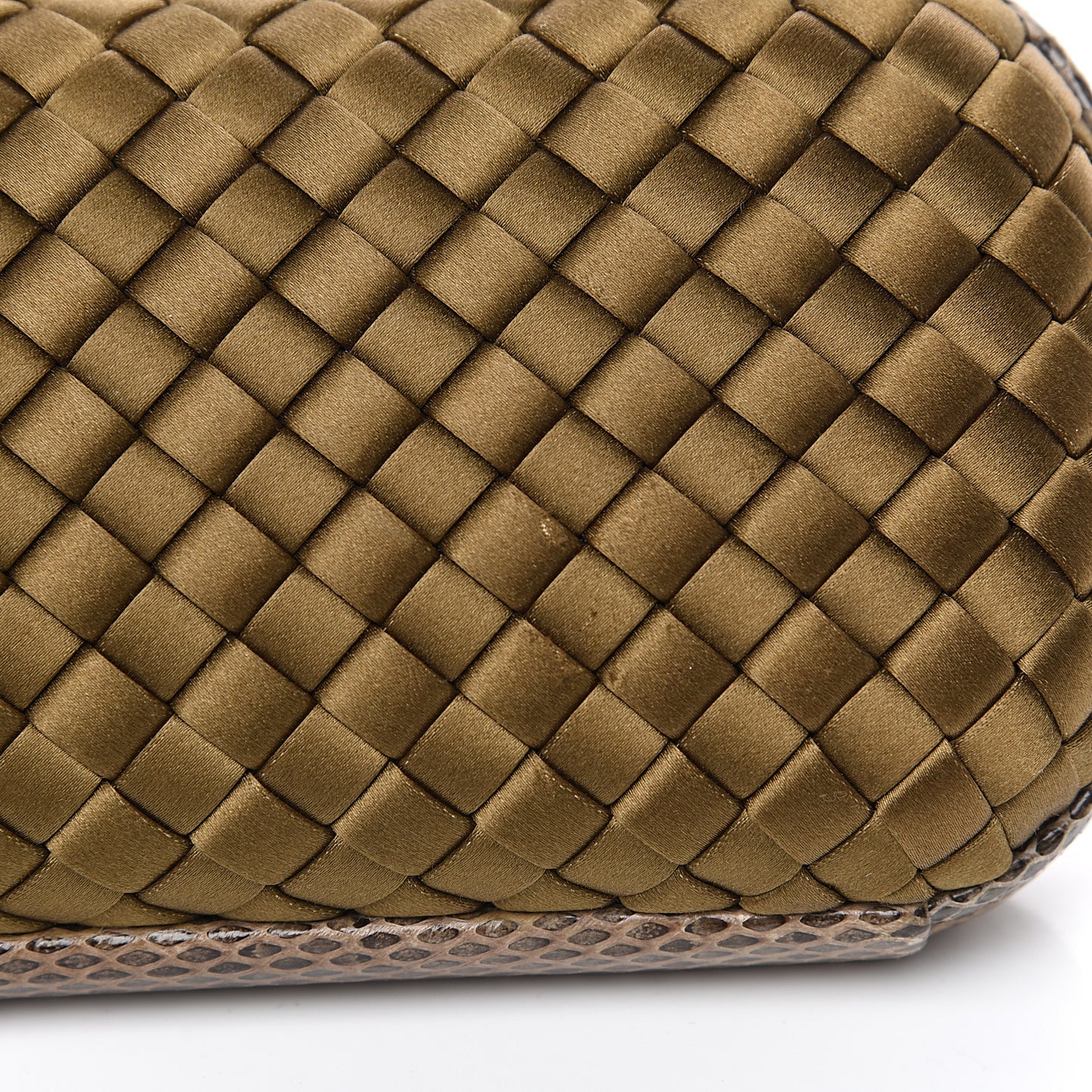 Satin Intreccio Impero Ayers Stretch Knot Clutch Light Brown