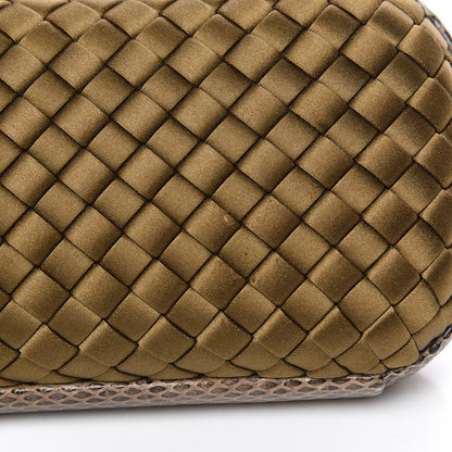 Bottega Veneta Satin Intreccio Impero Ayers Stretch Knot Clutch Light Brown 10 of 11