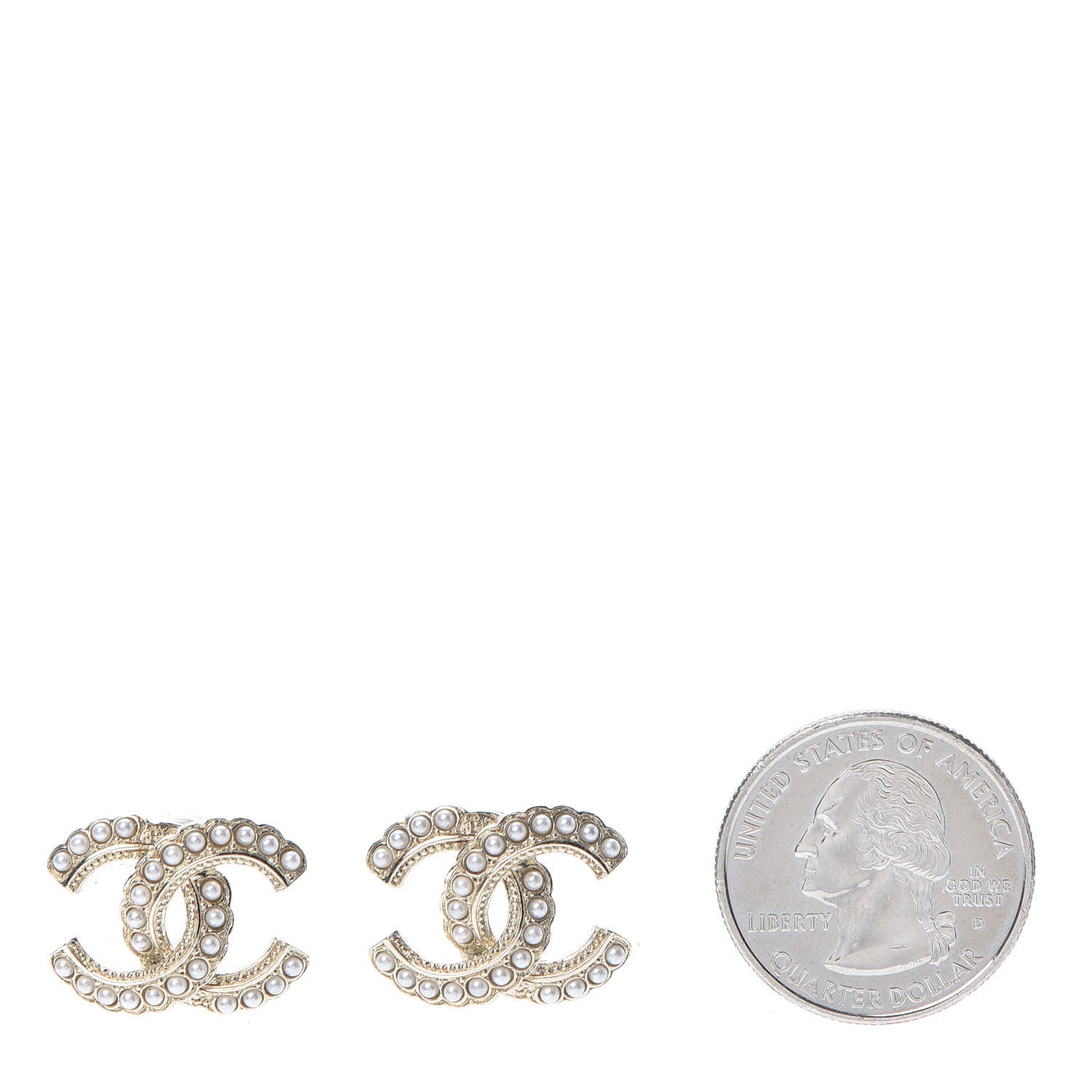 Chanel Pearl Queen of France CC Earrings Gold 2 of 6