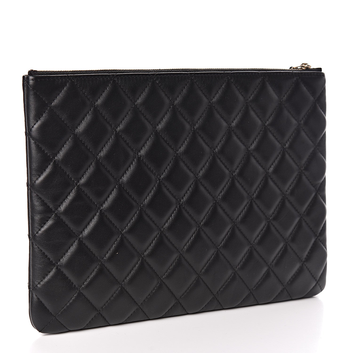 Chanel Lambskin Quilted Medium Casino Beauty CC Cosmetic Case Black 3 of 7