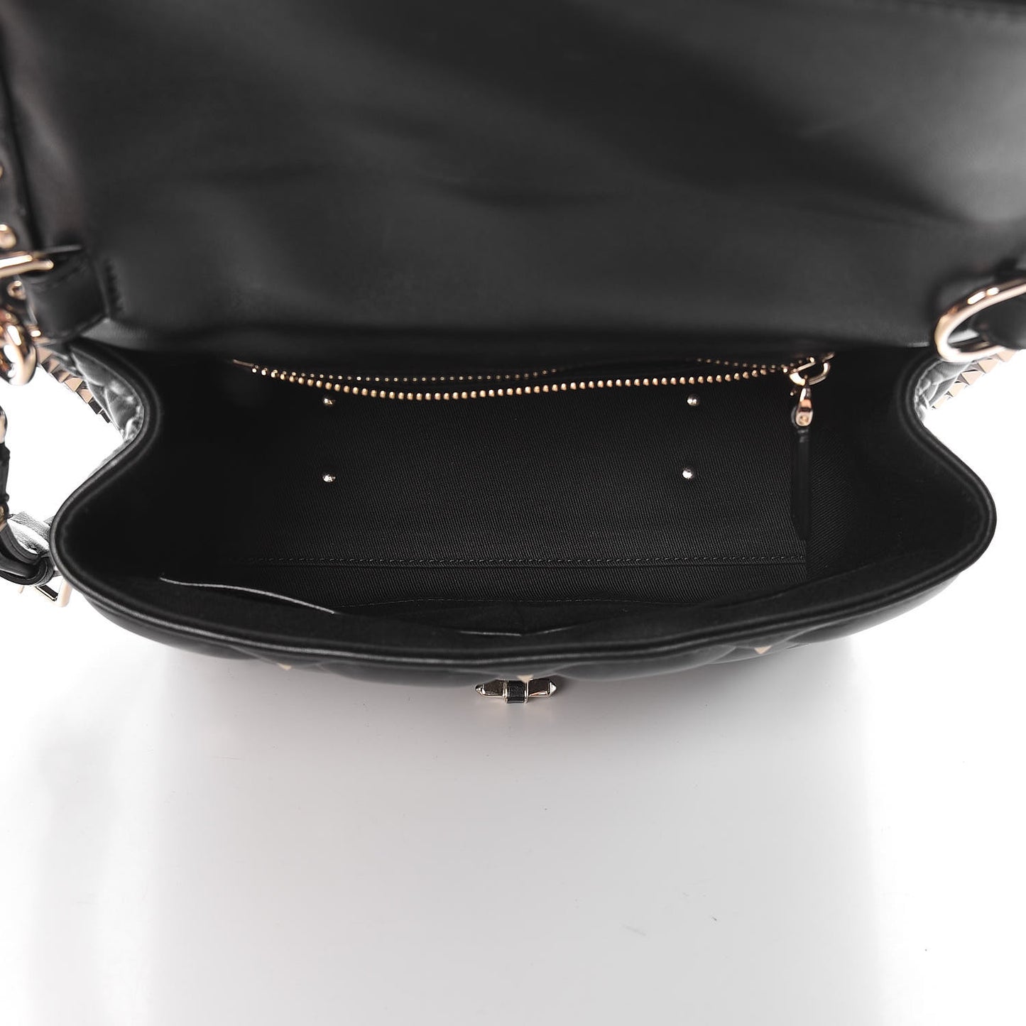 Lambskin VLTN Print Candystud Top Handle Bag Black