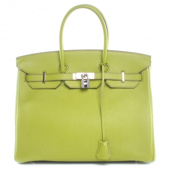 Togo Birkin 35 Vert Anis