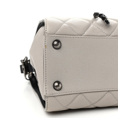 Chanel Caviar Quilted Small CC Bucket Bag Grey 8 of 9